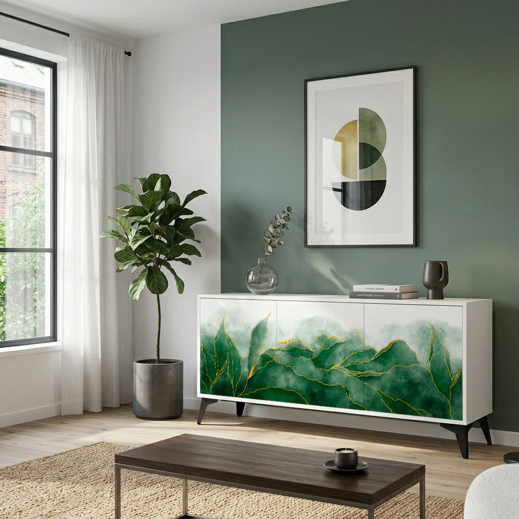 EXPENSIVE NATURE 3-Door Sideboard in White Finish