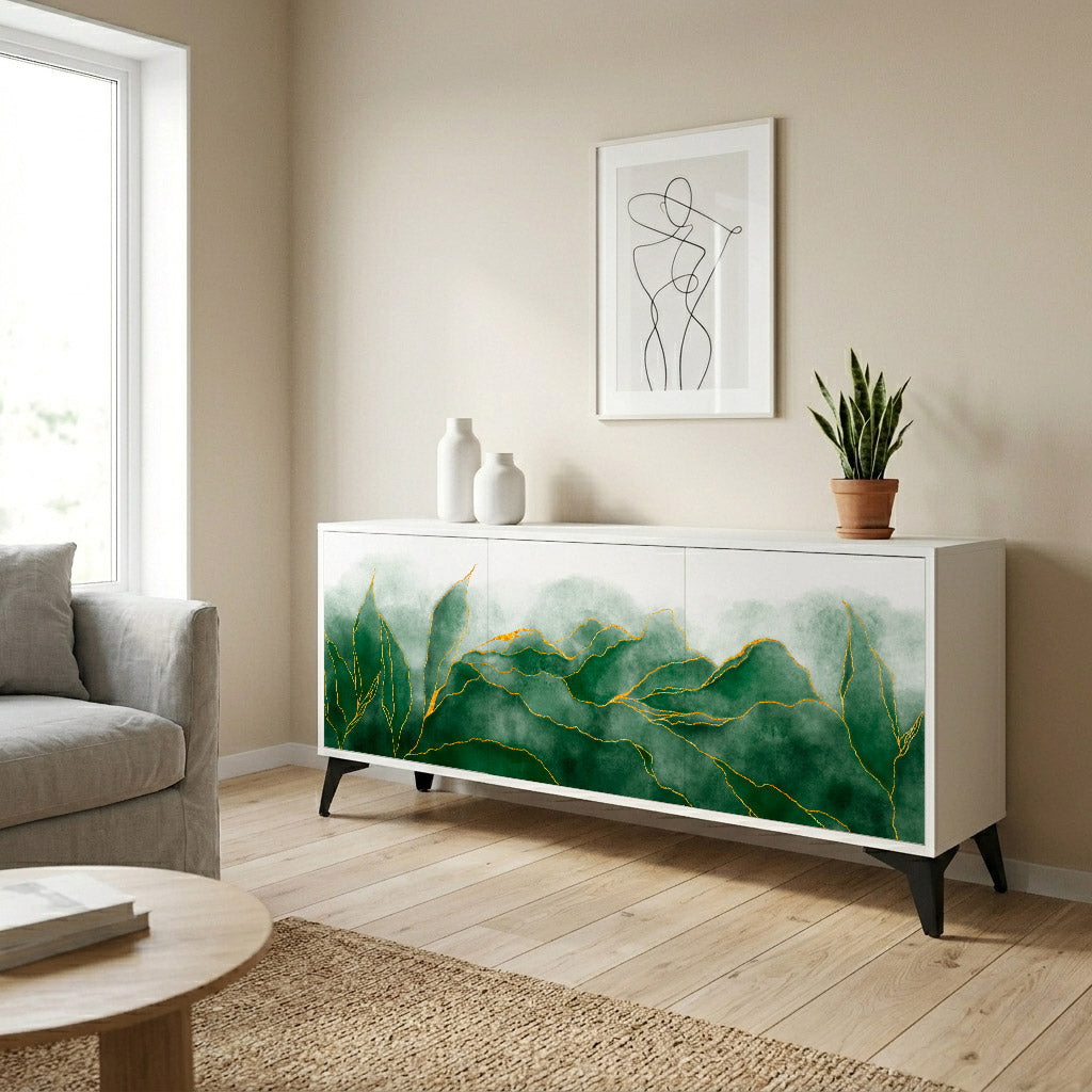 EXPENSIVE NATURE 3-Door Sideboard in White Finish