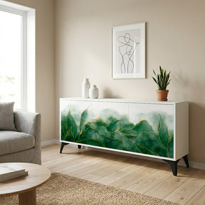 EXPENSIVE NATURE 3-Door Sideboard in White Finish