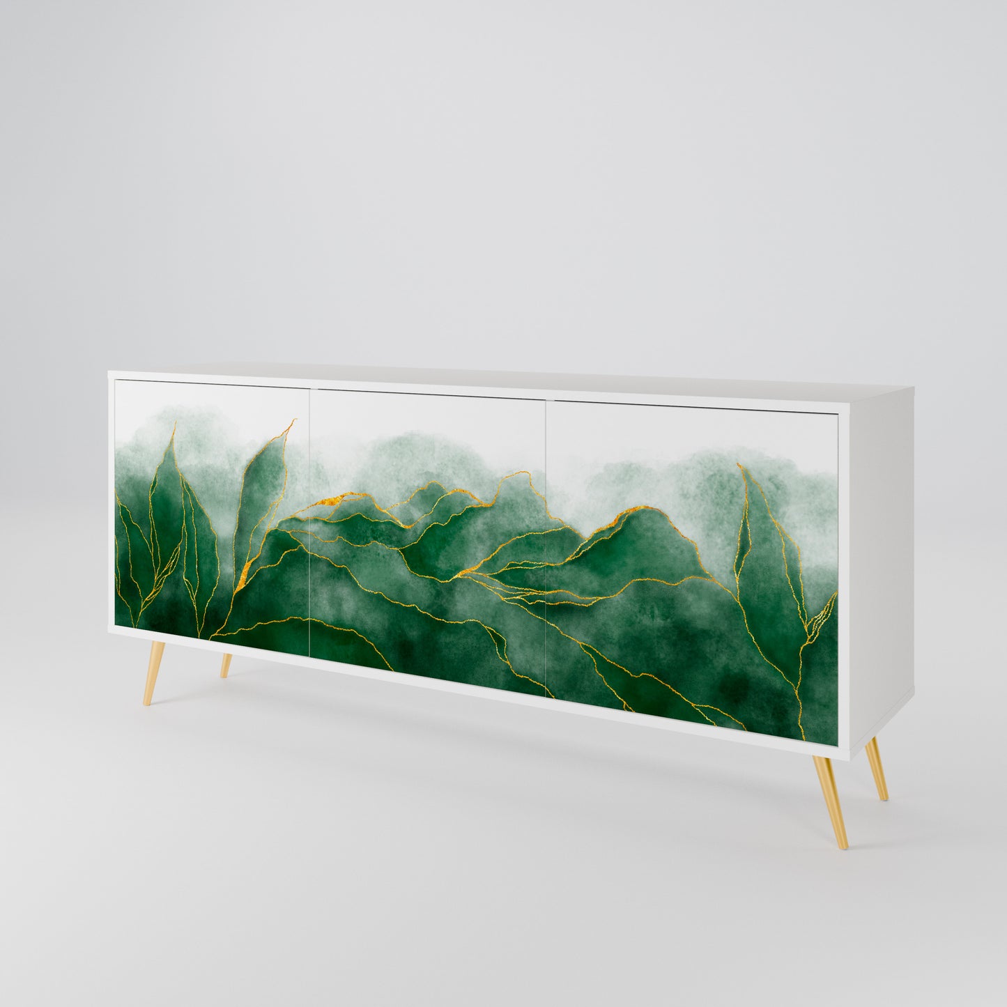 EXPENSIVE NATURE 3-Door Sideboard in White Finish