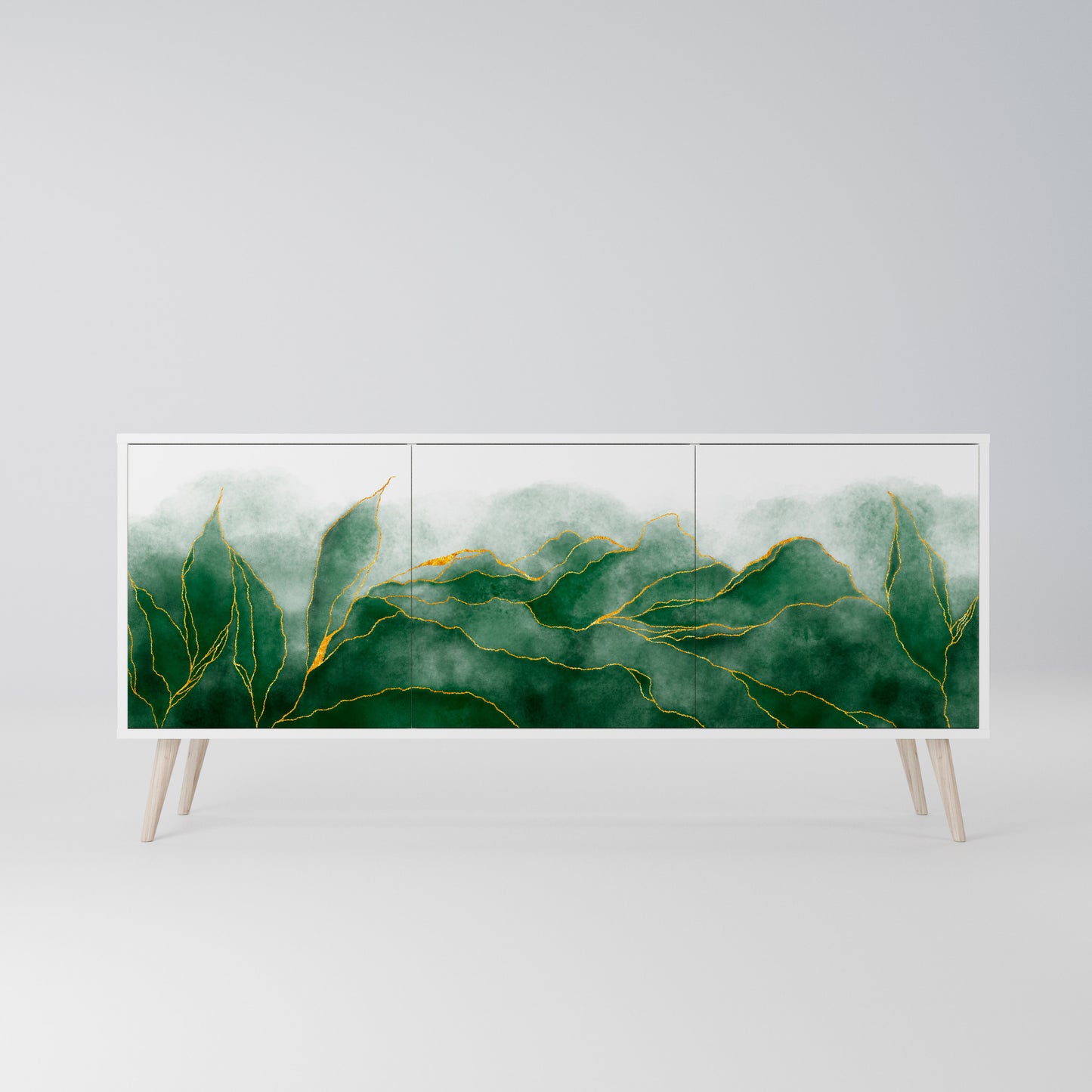 EXPENSIVE NATURE 3-Door Sideboard in White Finish