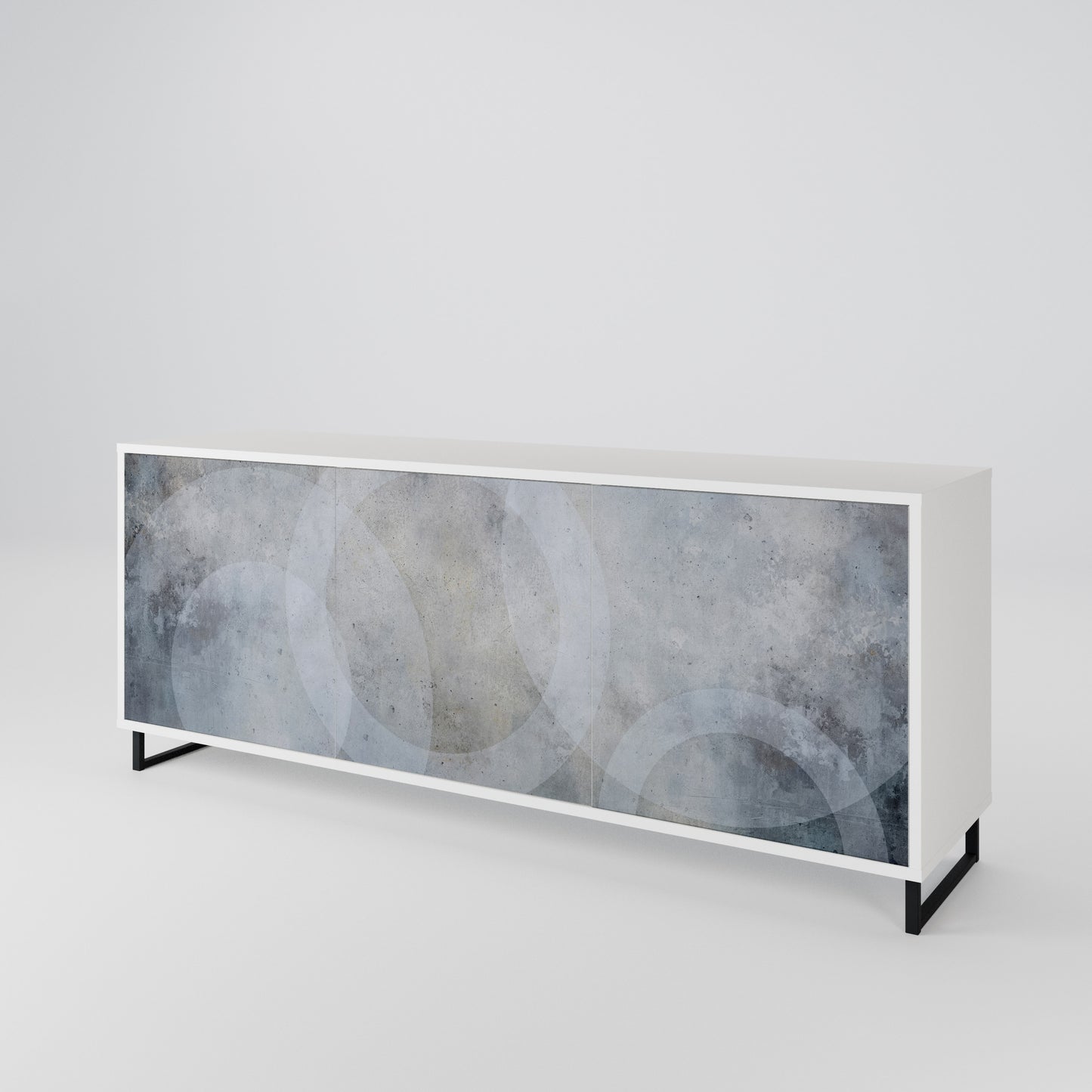 MUTED ARC Madia a 3 Ante in Finitura Bianca