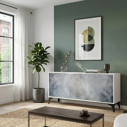 MUTED ARC Madia a 3 Ante in Finitura Bianca
