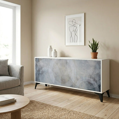 MUTED ARC Madia a 3 Ante in Finitura Bianca