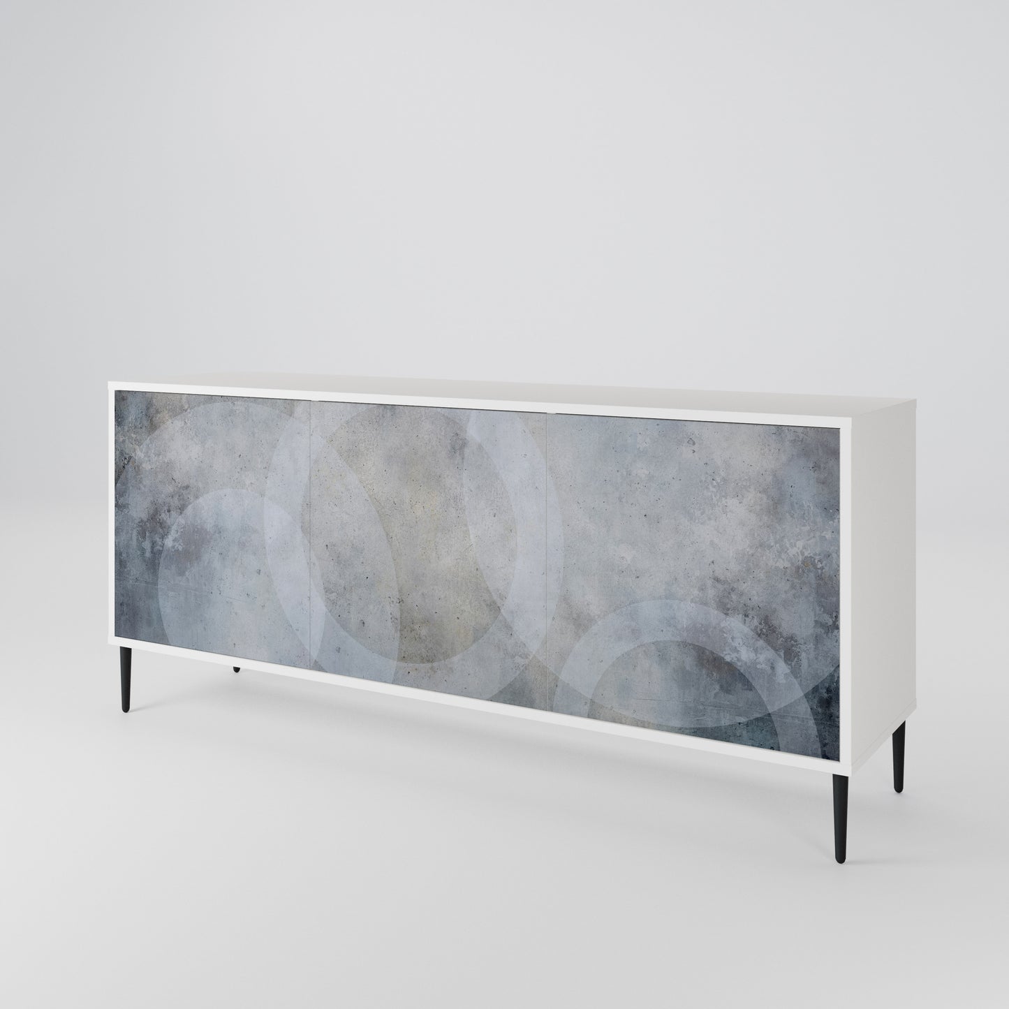 MUTED ARC Madia a 3 Ante in Finitura Bianca