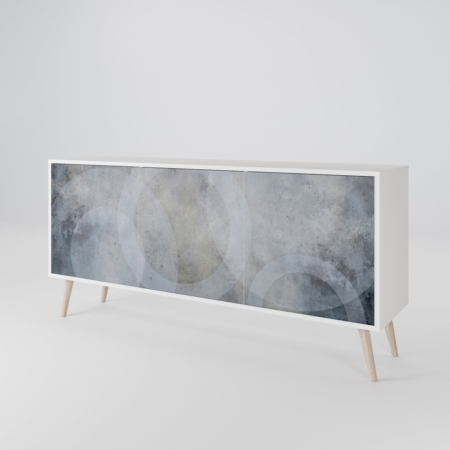 MUTED ARC Madia a 3 Ante in Finitura Bianca