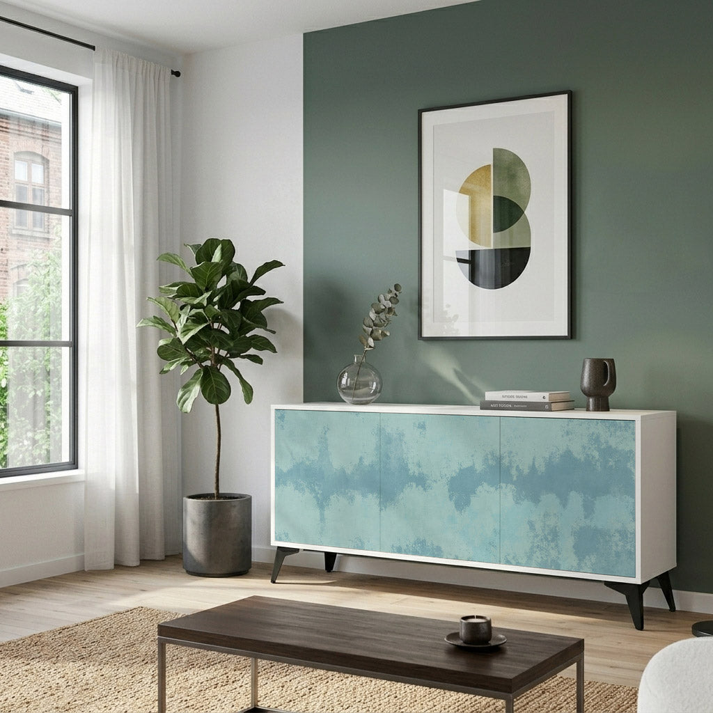 SKY WASH Madia a 3 Ante in Finitura Bianca