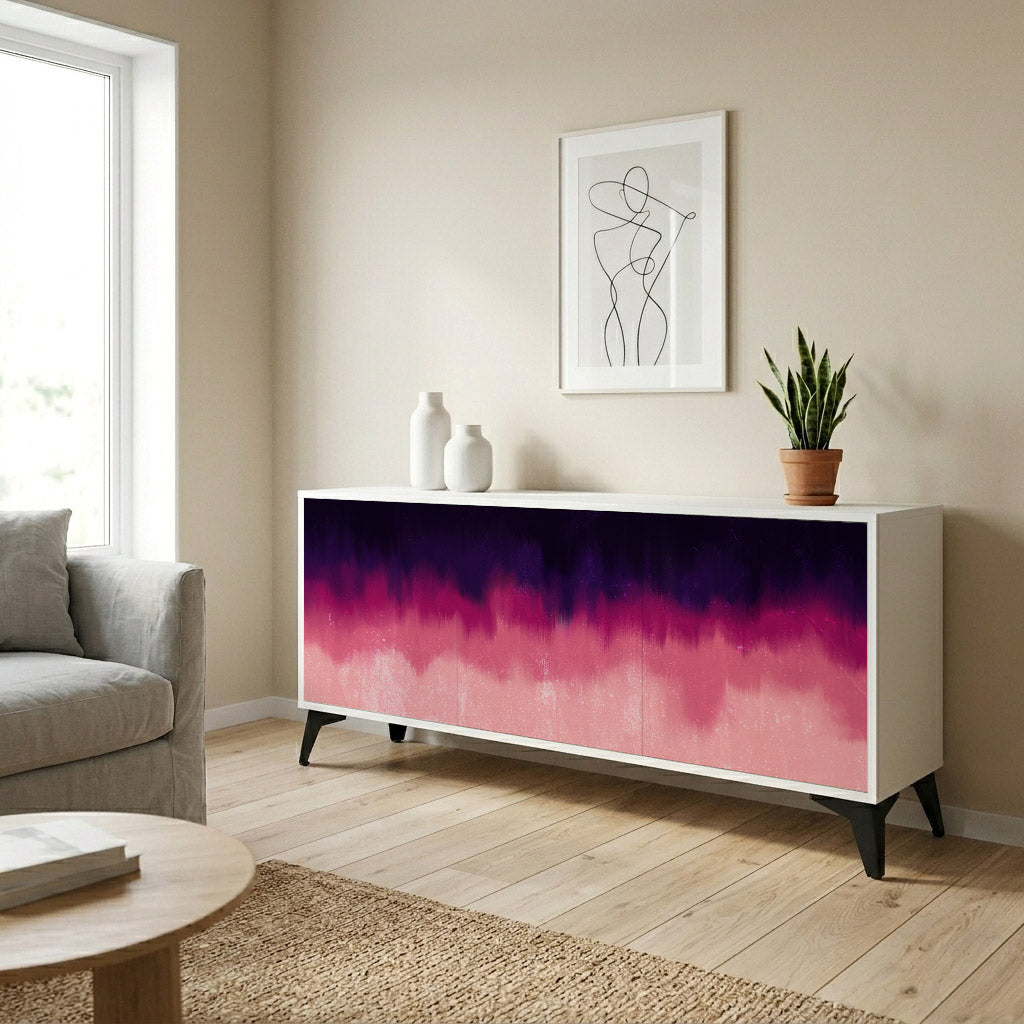 AURORA BOREALIS Madia a 3 Ante in Finitura Bianca