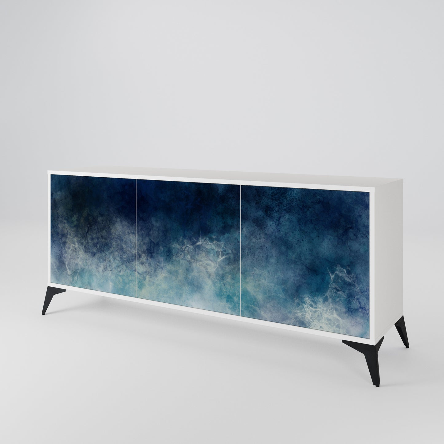 CELESTIAL FALL 3-Door Sideboard in White Finish
