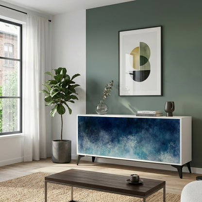 CELESTIAL FALL 3-Door Sideboard in White Finish