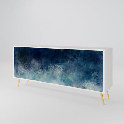 CELESTIAL FALL 3-Door Sideboard in White Finish