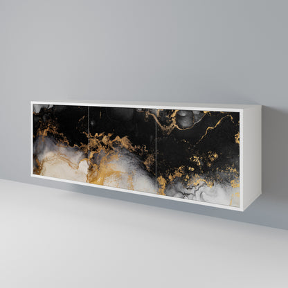 MARBLE OF TOMMORROW Madia a 3 Ante in Finitura Bianca
