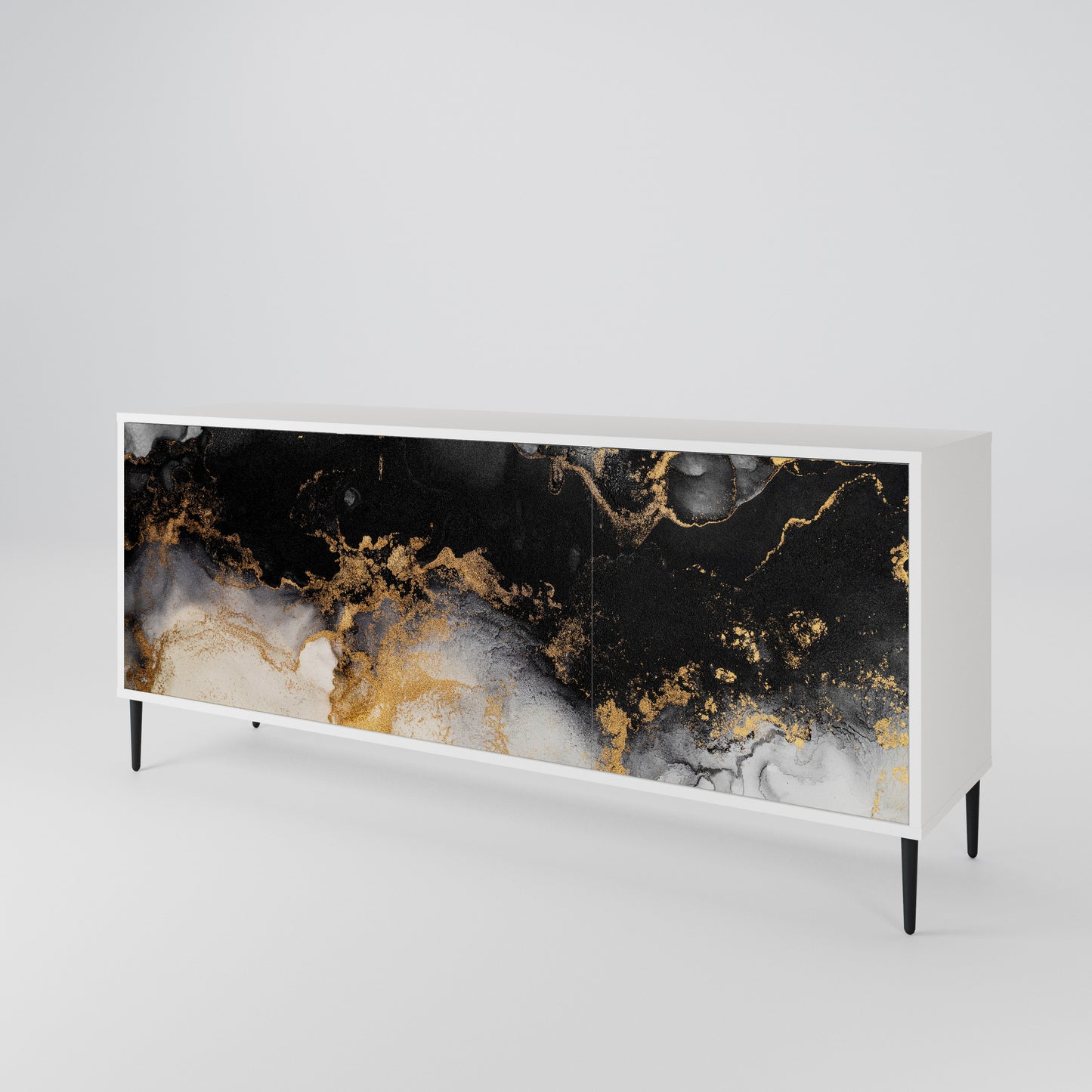 MARBLE OF TOMMORROW Madia a 3 Ante in Finitura Bianca