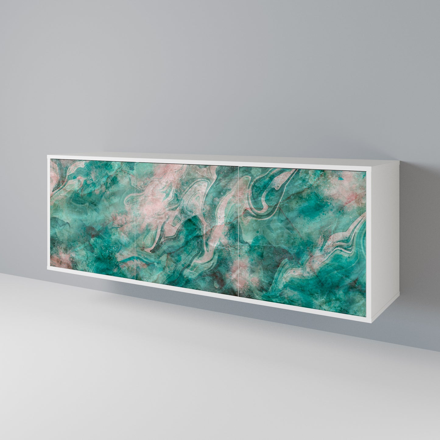 ABSTRACT ALCHEMY Madia a 3 Ante in Finitura Bianca