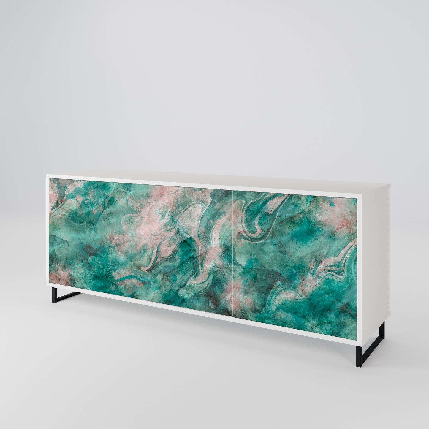 ABSTRACT ALCHEMY Madia a 3 Ante in Finitura Bianca