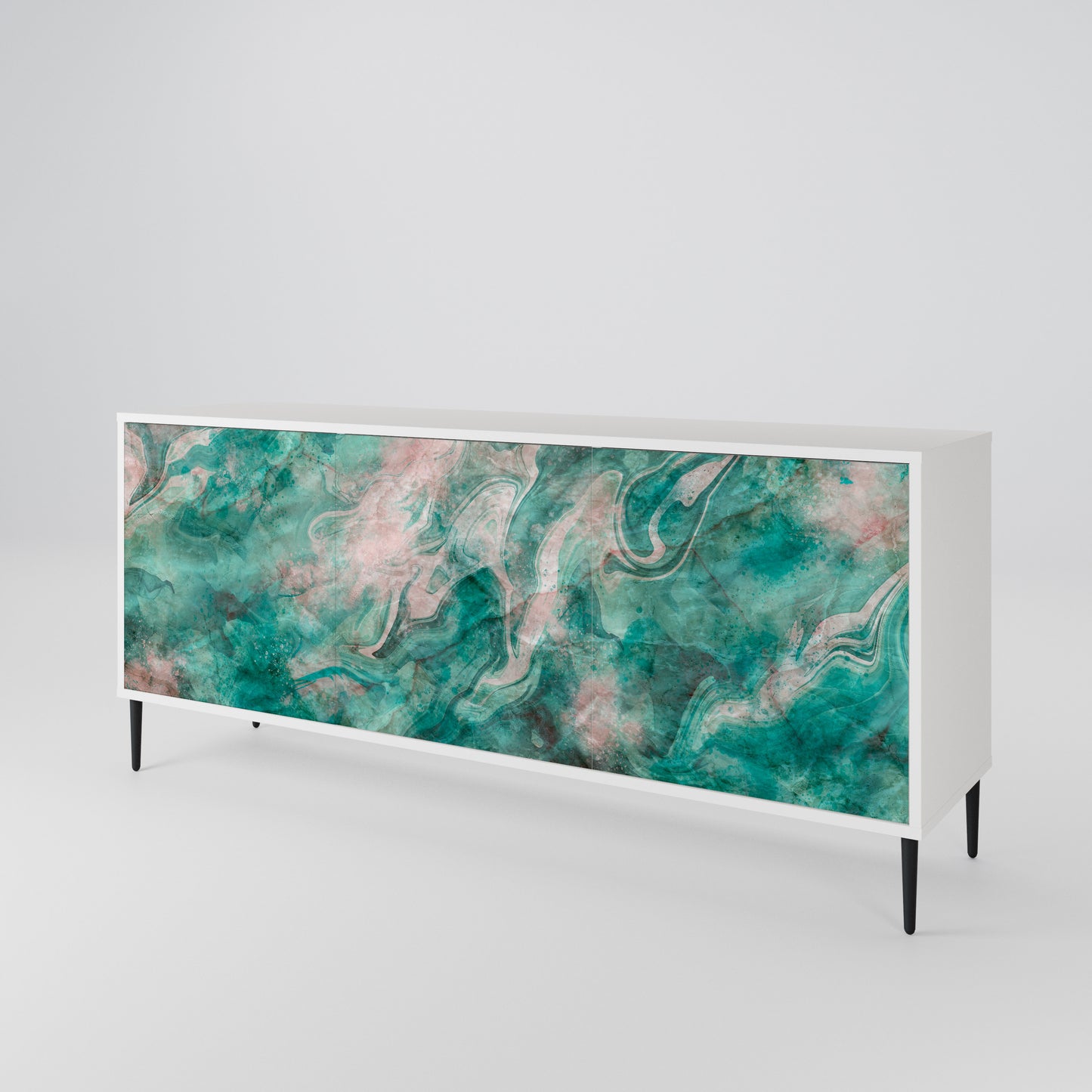 ABSTRACT ALCHEMY Madia a 3 Ante in Finitura Bianca