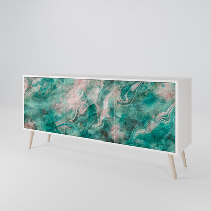 ABSTRACT ALCHEMY Madia a 3 Ante in Finitura Bianca