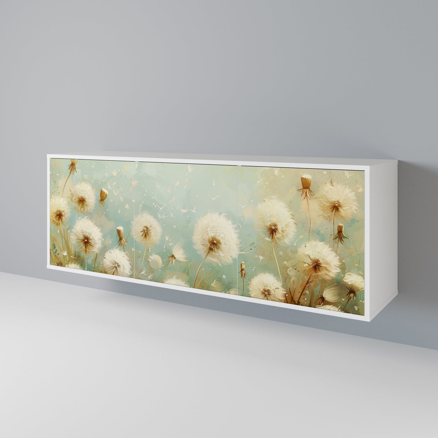 DREAMY MEADOW Madia a 3 Ante in Finitura Bianca
