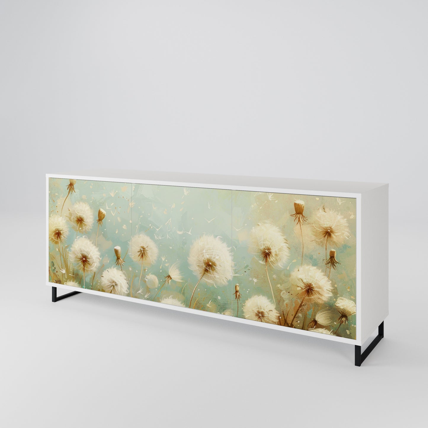 DREAMY MEADOW Madia a 3 Ante in Finitura Bianca