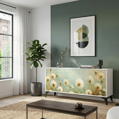 DREAMY MEADOW Madia a 3 Ante in Finitura Bianca