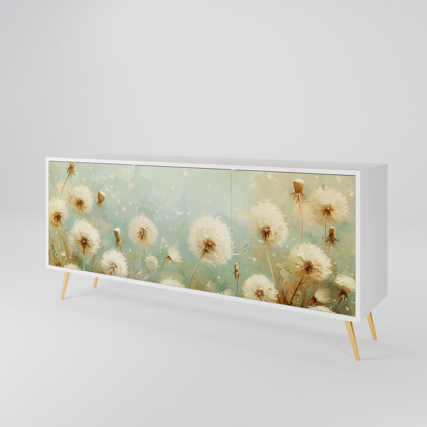 DREAMY MEADOW Madia a 3 Ante in Finitura Bianca