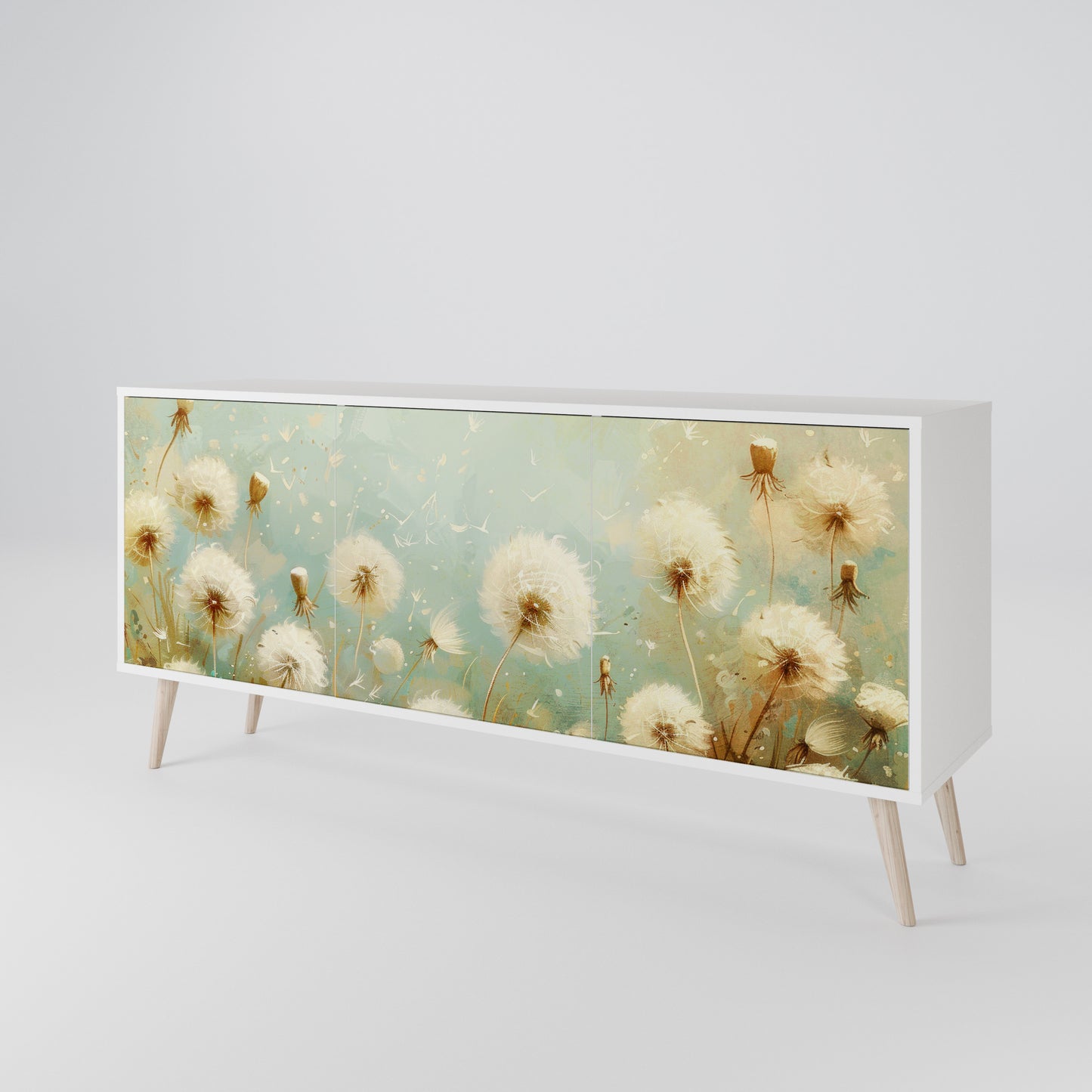 DREAMY MEADOW Madia a 3 Ante in Finitura Bianca