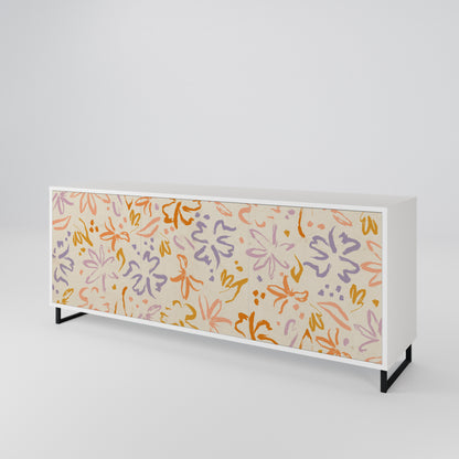 SPRING WHIMSY Madia a 3 Ante in Finitura Bianca