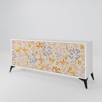 SPRING WHIMSY Madia a 3 Ante in Finitura Bianca