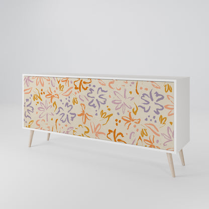 SPRING WHIMSY Madia a 3 Ante in Finitura Bianca