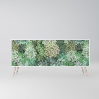 SUCCULENT CLUSTER Madia a 3 Ante in Finitura Bianca