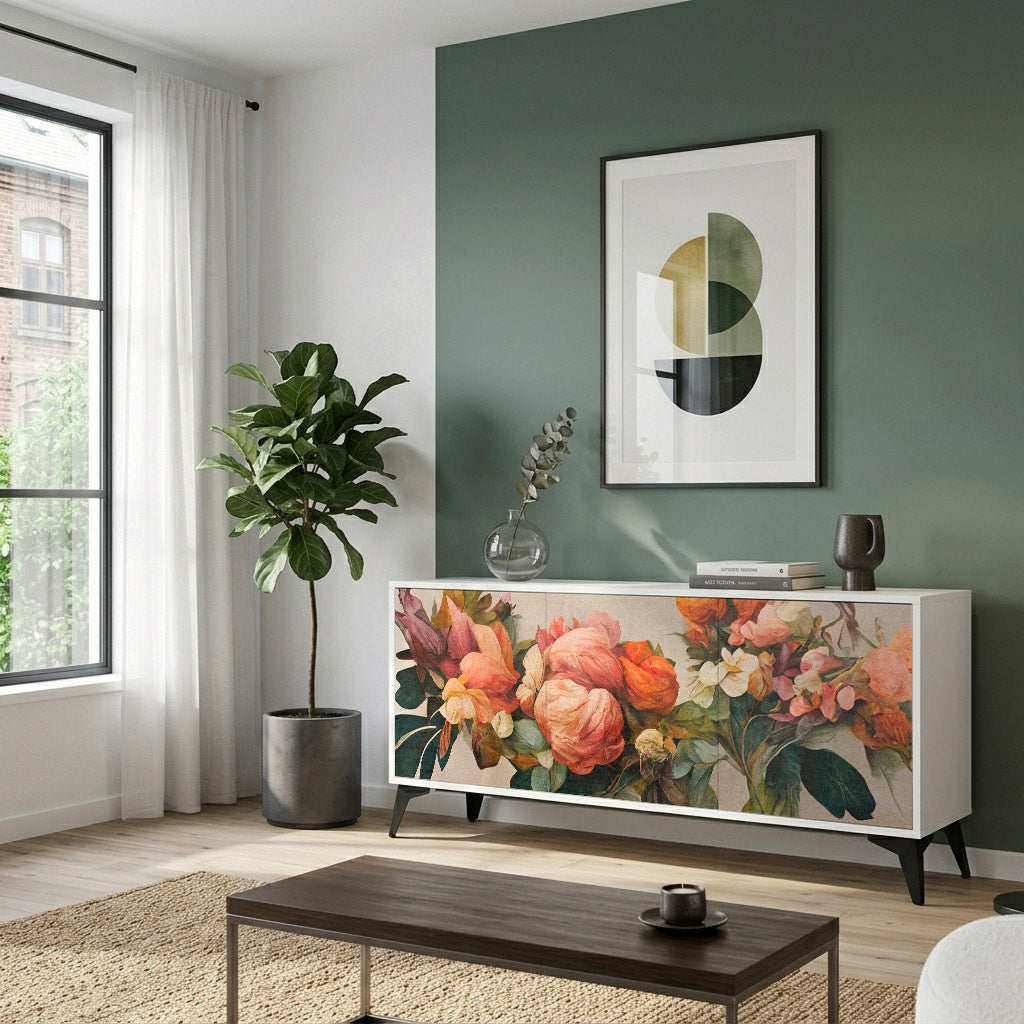 STYLISH BEAUTY Madia a 3 Ante in Finitura Bianca