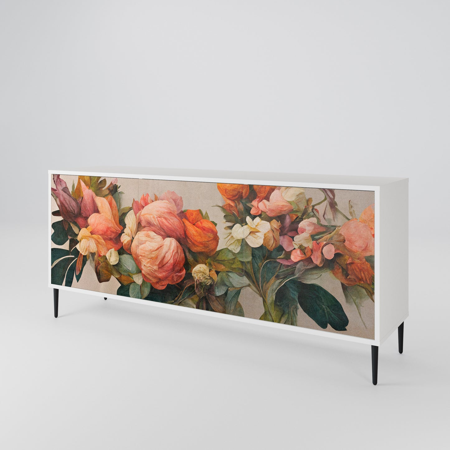 STYLISH BEAUTY Madia a 3 Ante in Finitura Bianca