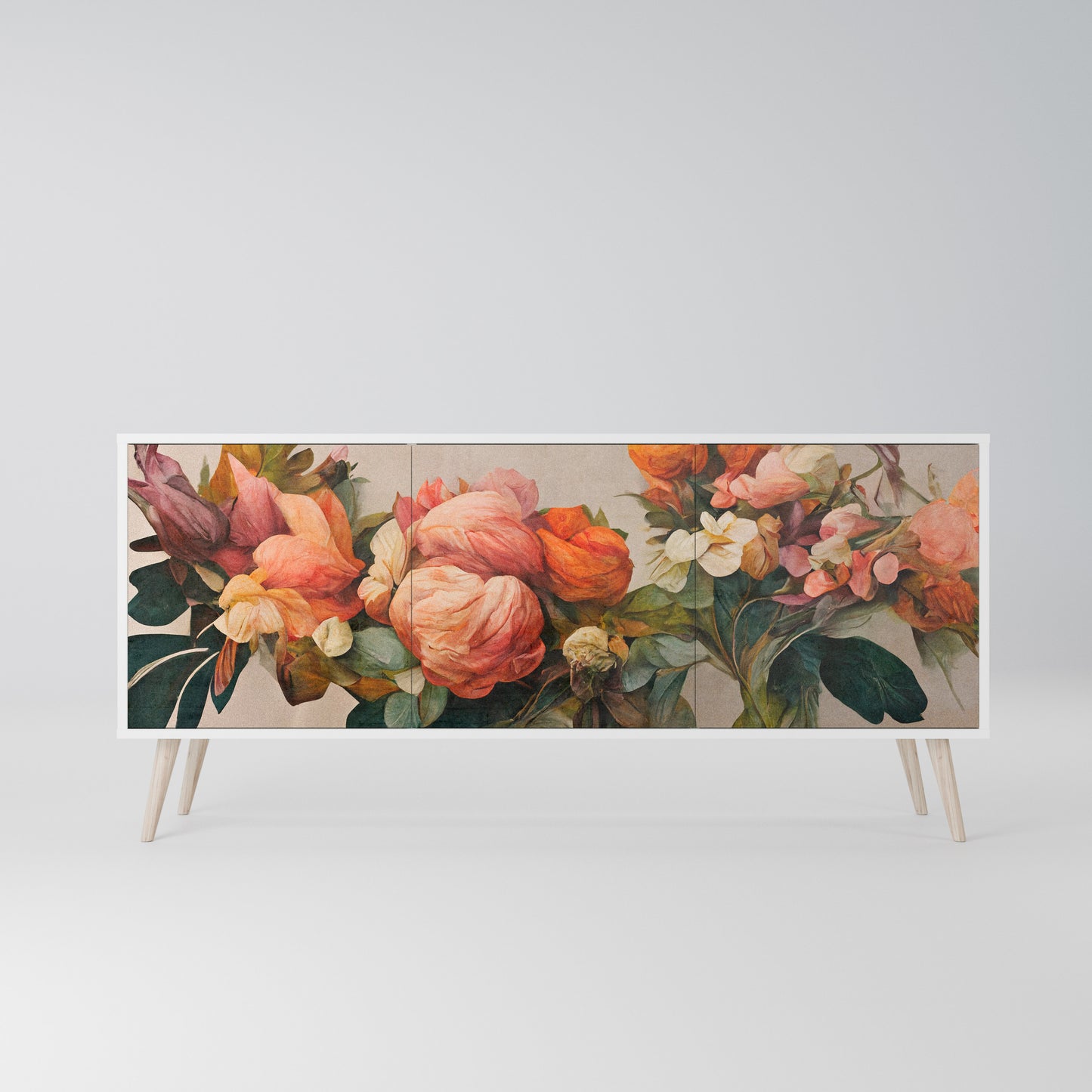 STYLISH BEAUTY Madia a 3 Ante in Finitura Bianca