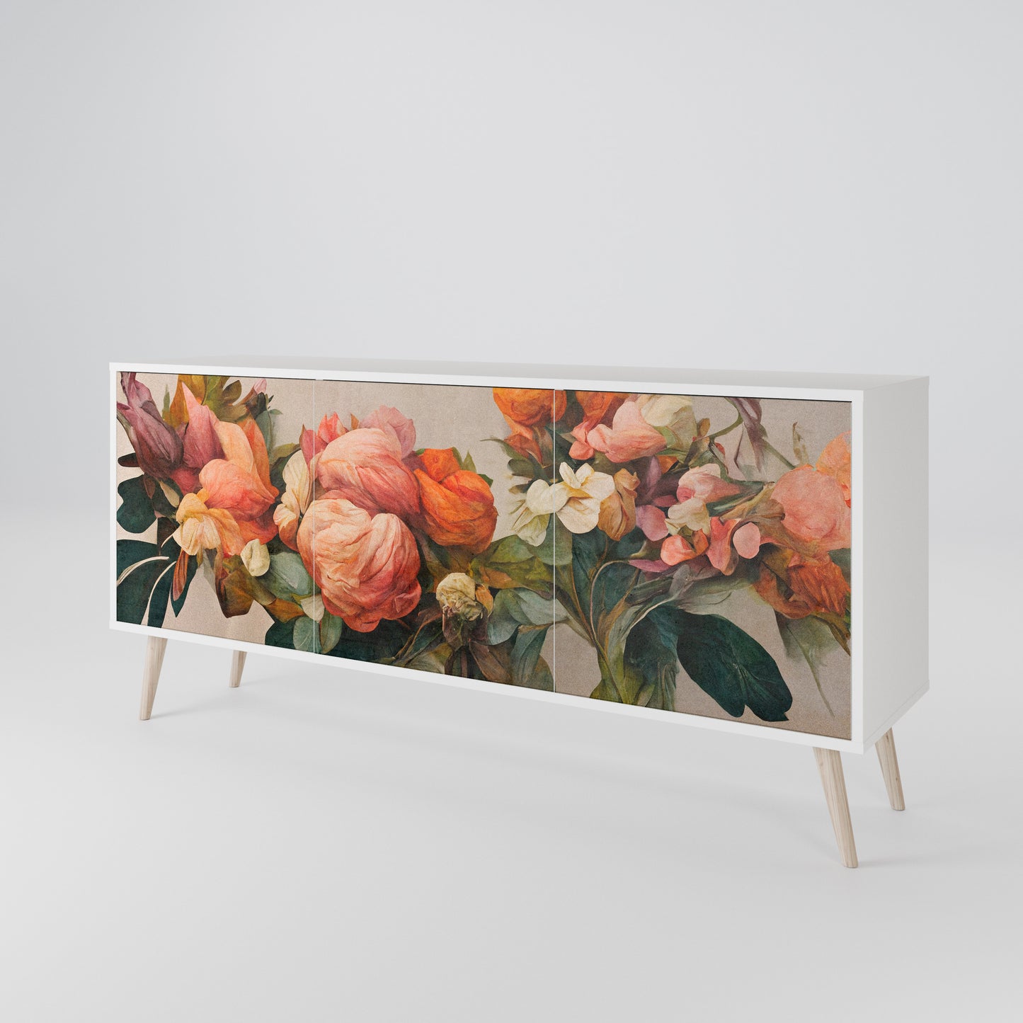 STYLISH BEAUTY Madia a 3 Ante in Finitura Bianca