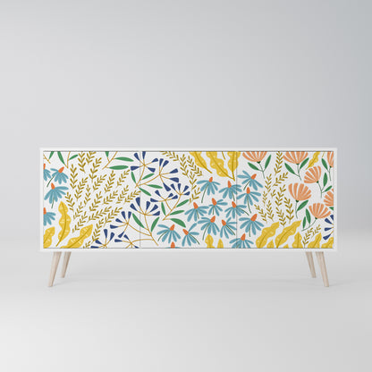 HELLO SPRING Madia a 3 Ante in Finitura Bianca