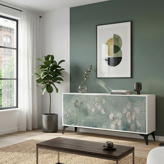 NIGHT LADY 3-Door Sideboard in White Finish