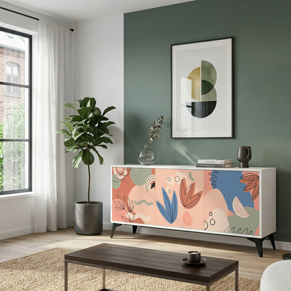 PASTEL DESTINY Madia a 3 Ante in Finitura Bianca