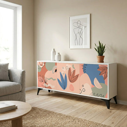 PASTEL DESTINY Madia a 3 Ante in Finitura Bianca