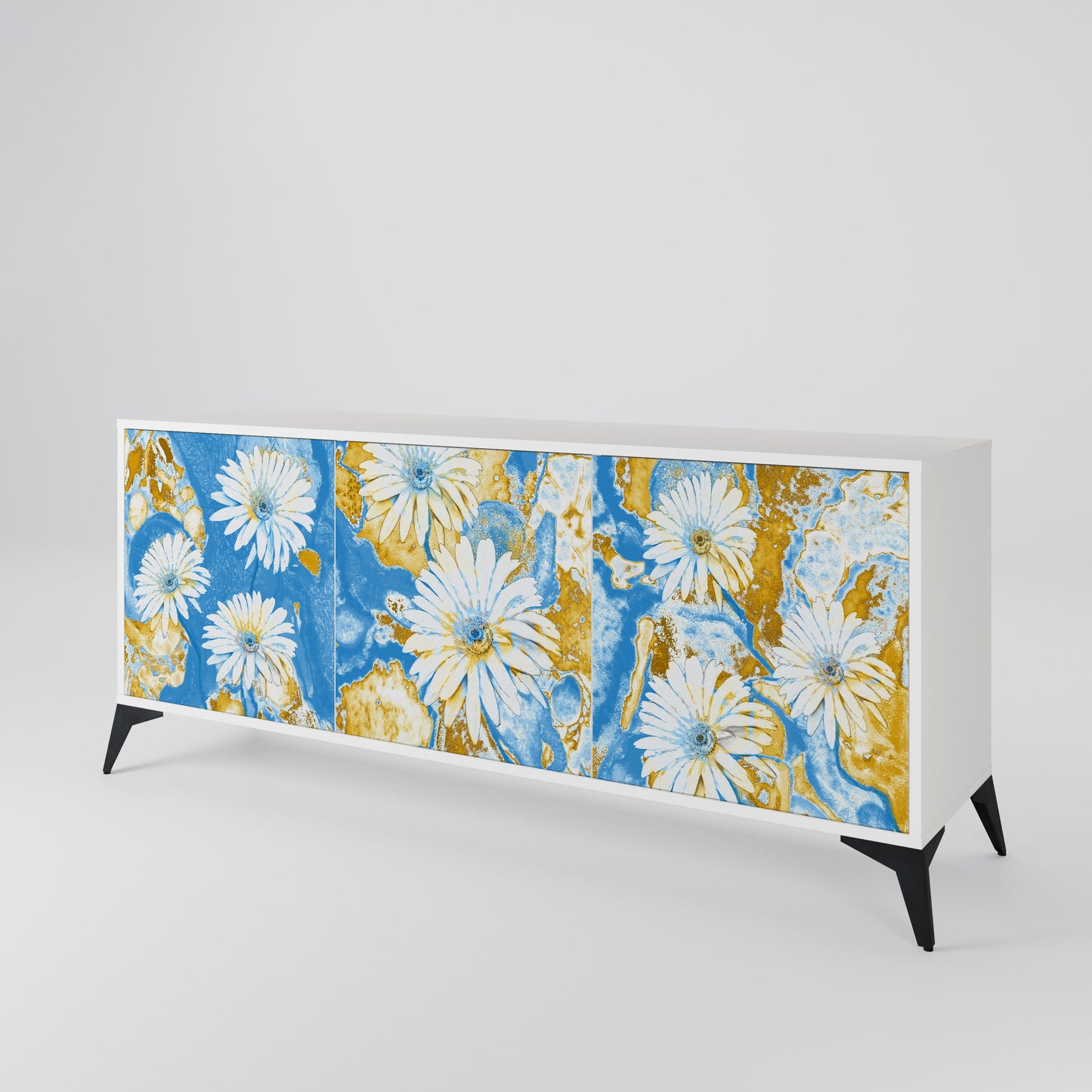 DAISY LUXE Madia a 3 Ante in Finitura Bianca
