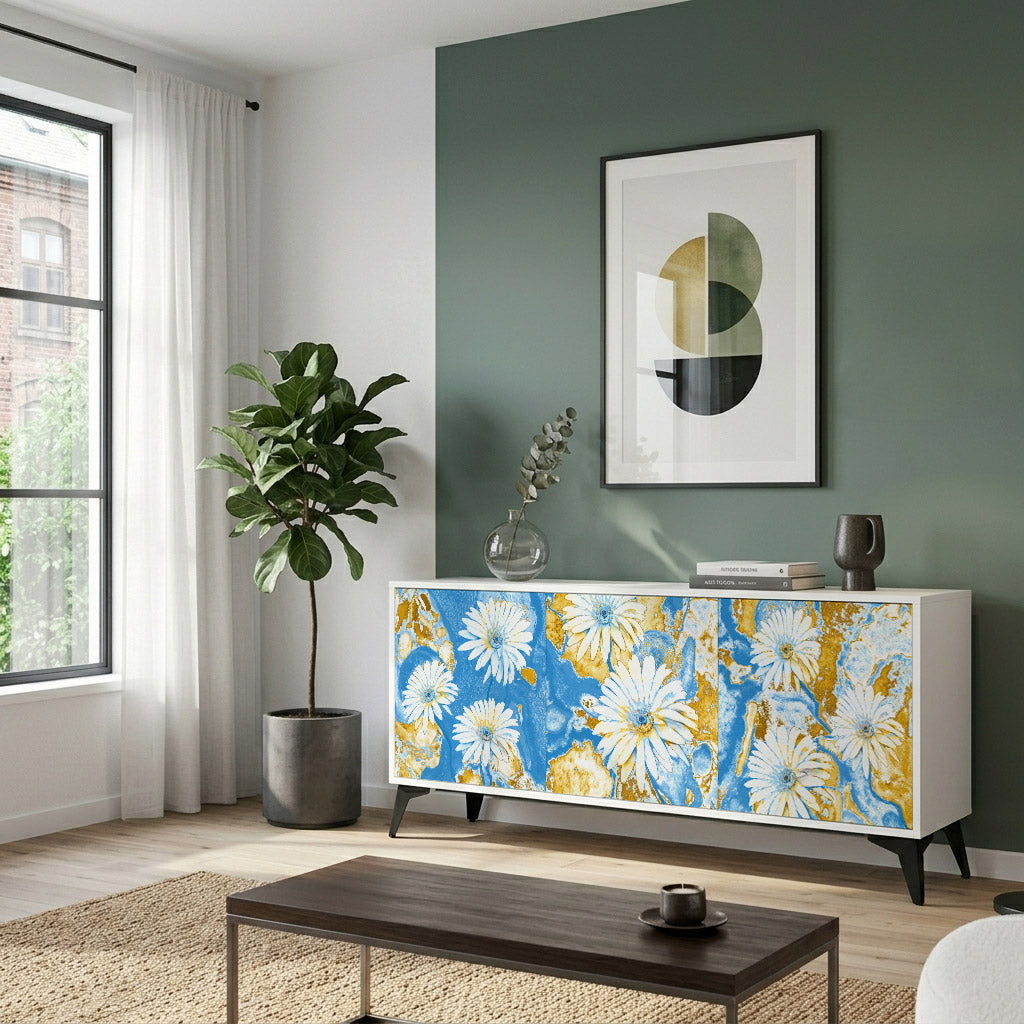 DAISY LUXE Madia a 3 Ante in Finitura Bianca