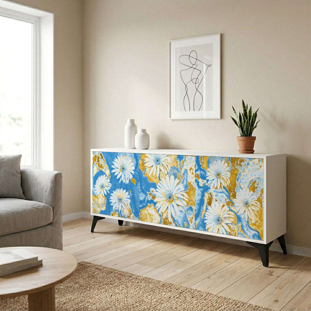 DAISY LUXE Madia a 3 Ante in Finitura Bianca