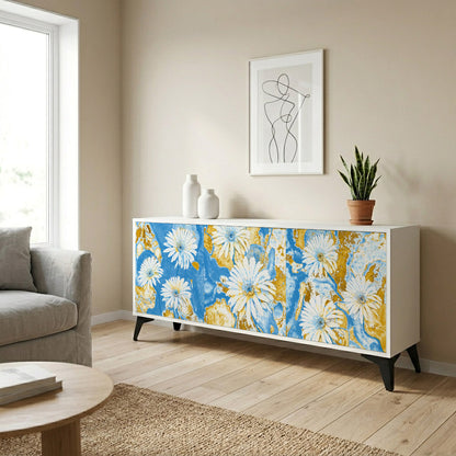 DAISY LUXE Madia a 3 Ante in Finitura Bianca