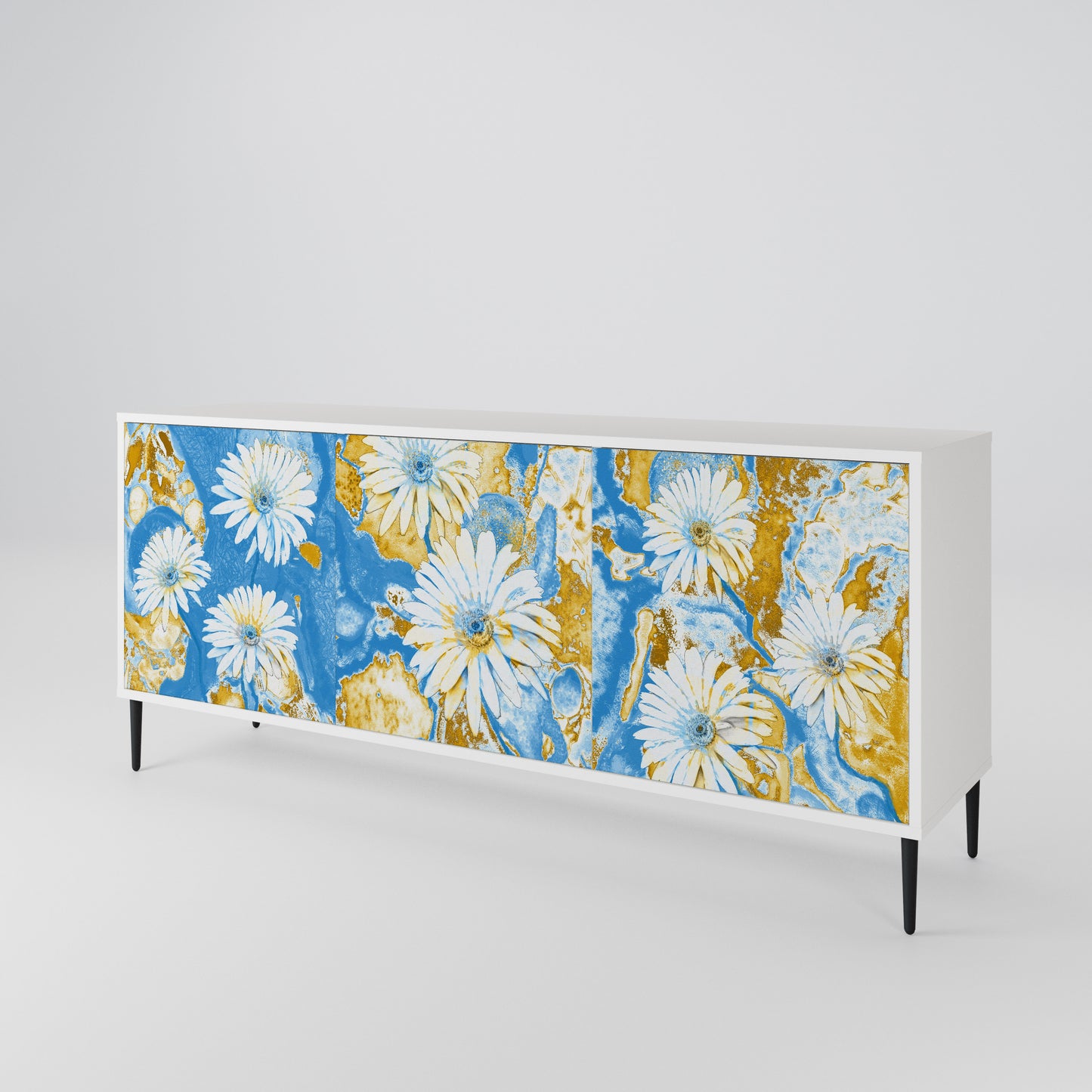 DAISY LUXE Madia a 3 Ante in Finitura Bianca