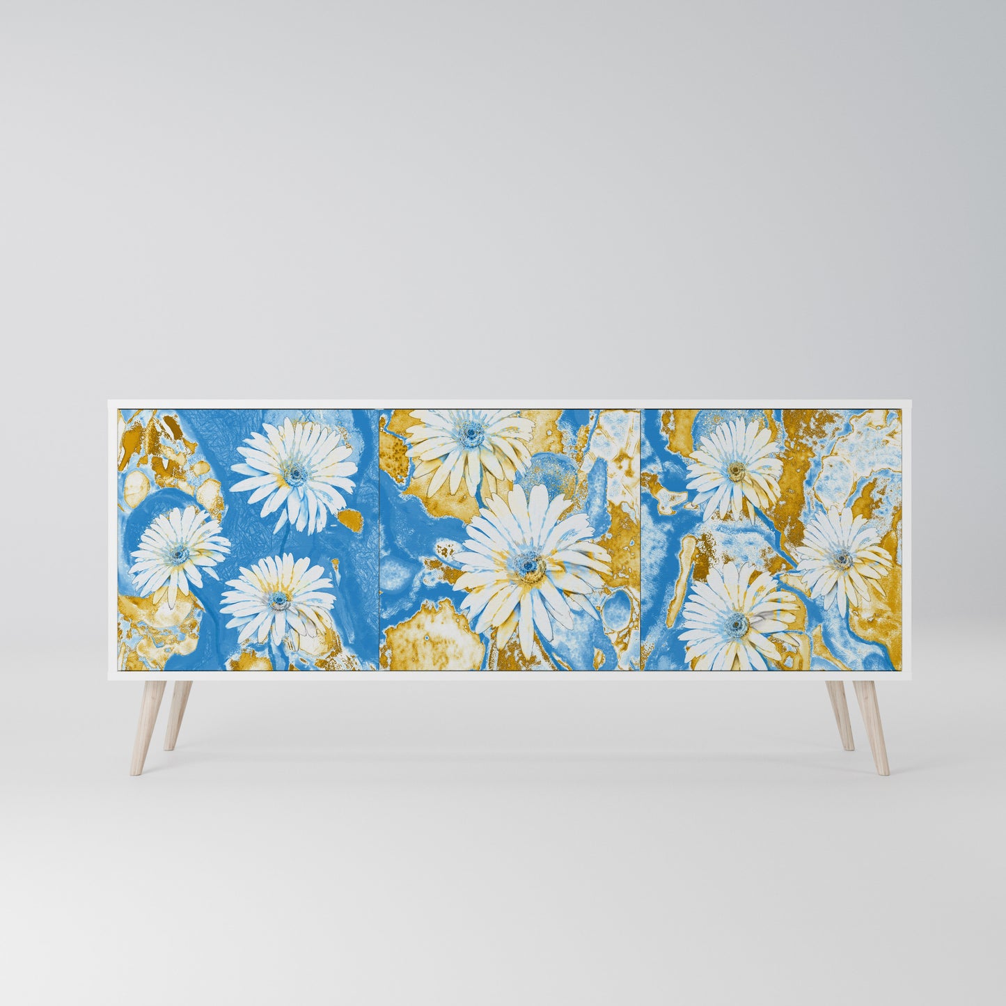 DAISY LUXE Madia a 3 Ante in Finitura Bianca