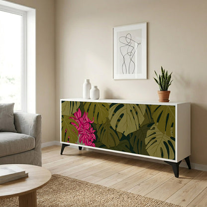TROPICAL BEAUTY 3-Door Sideboard in White Finish