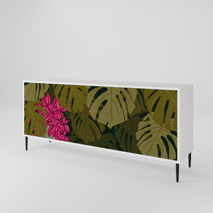 TROPICAL BEAUTY 3-Door Sideboard in White Finish