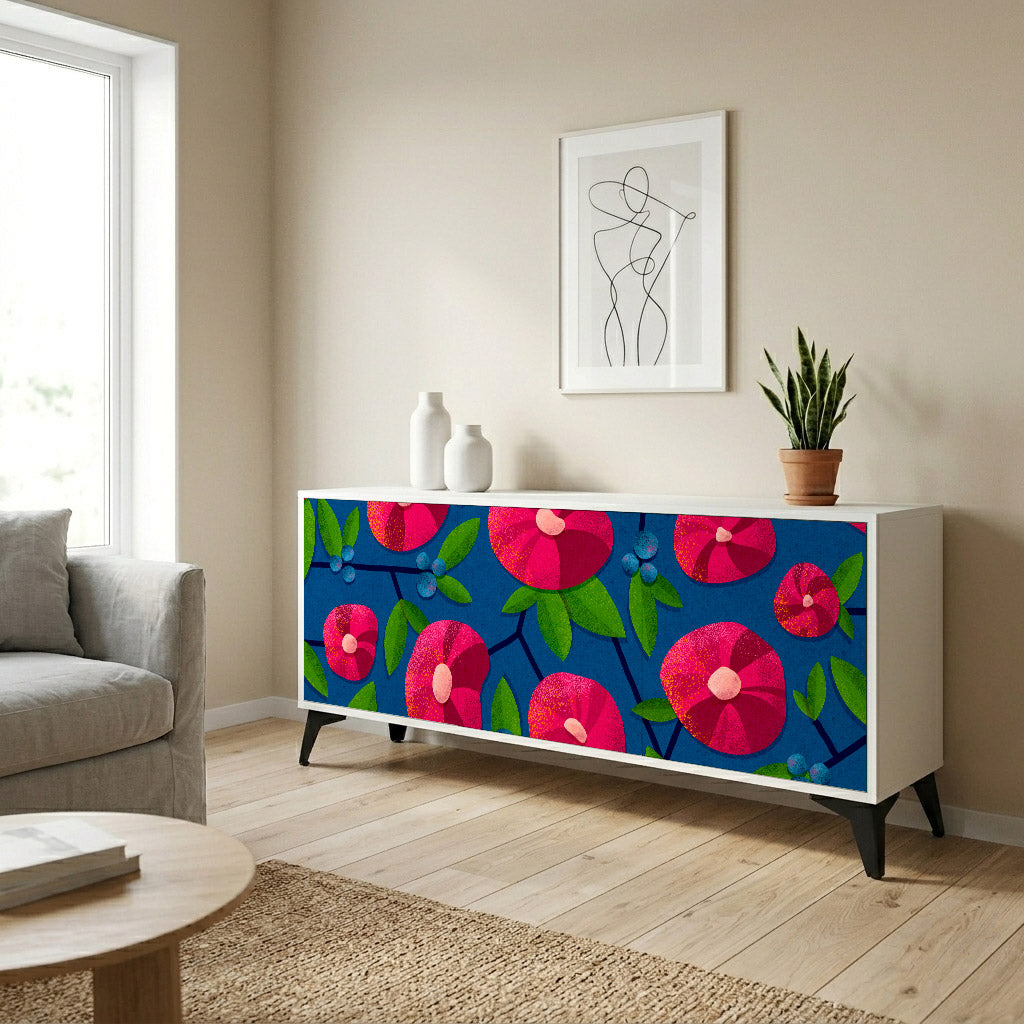 SPRING THOUGHTS Madia a 3 Ante in Finitura Bianca