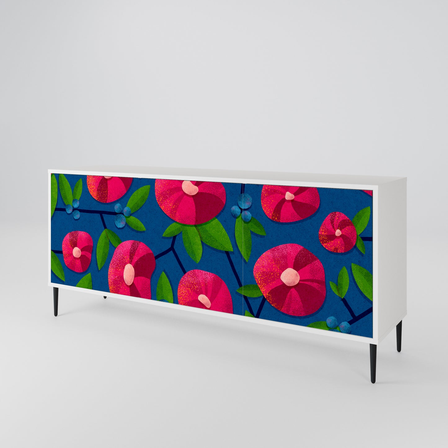 SPRING THOUGHTS Madia a 3 Ante in Finitura Bianca