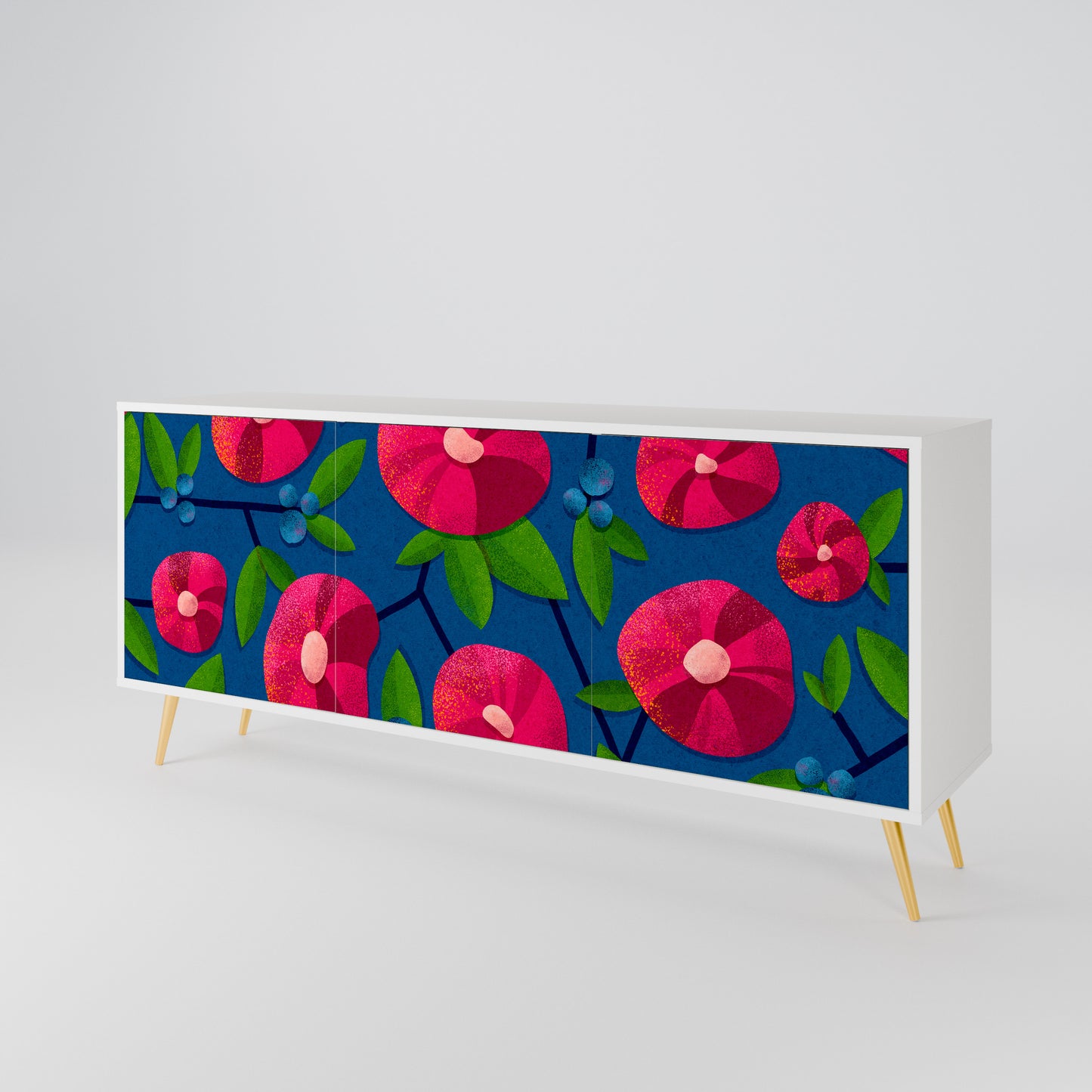SPRING THOUGHTS Madia a 3 Ante in Finitura Bianca