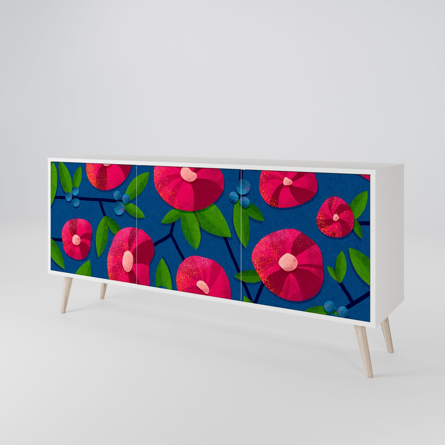 SPRING THOUGHTS Madia a 3 Ante in Finitura Bianca